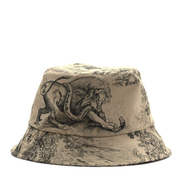 CHRISTIAN DIOR Oblique Toile De Jouy Reversible Teddy-D Small Brim Bucket Hat 59 - Picture 1 of 4